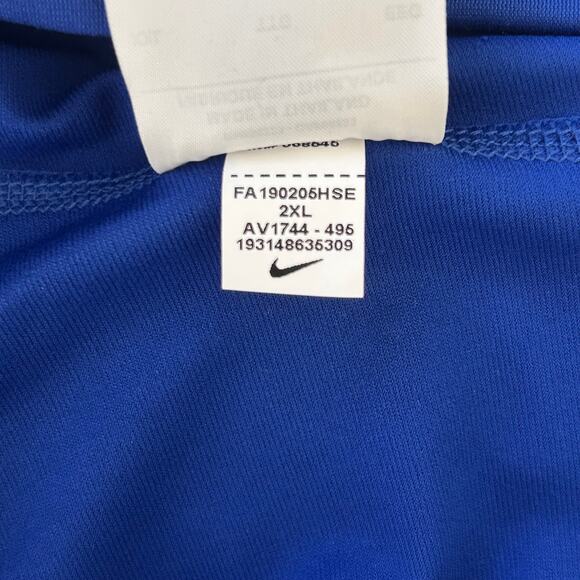 Golden State Warriors Nike Half Zip Long Sleeve Pullover Shirt Jacket Royal Blue - Picture 9 of 10